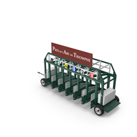 Horse Racing Starting Gates Prix De I'Arc de Triomphe 6 Slots PNG & PSD Images