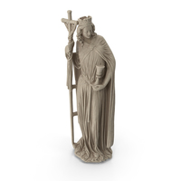 Saint With a Cross Statue PNG & PSD Images