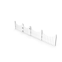 White Scalloped Fence Section PNG & PSD Images
