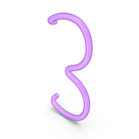 Neon number 3 PNG & PSD Images