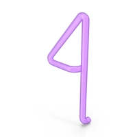 Neon number 4 PNG & PSD Images