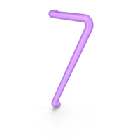 Neon number 7 PNG & PSD Images