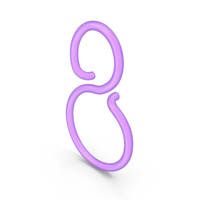 Neon number 8 PNG & PSD Images