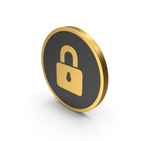 Gold Icon Padlock PNG & PSD Images