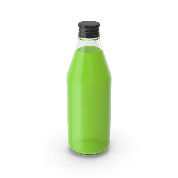 Juice Bottle Green No Label PNG & PSD Images