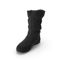 Women's Winter Boots Black PNG & PSD Images