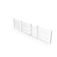 White Fencing Palisade Pointed Pales PNG & PSD Images