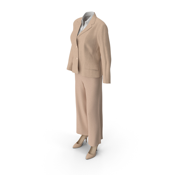 Women's Business Suit Beige PNG & PSD Images