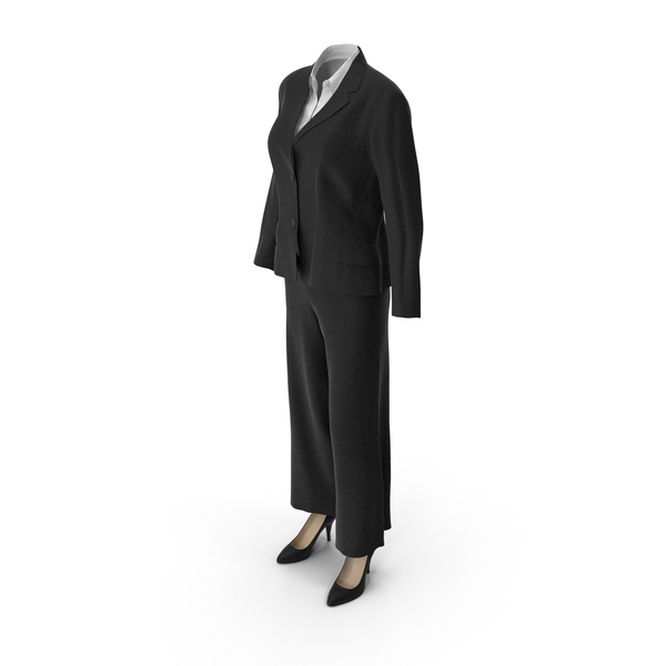 Womens Business Suit Black PNG & PSD Images