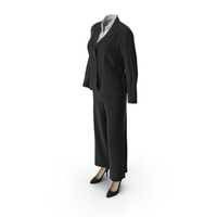 Womens Business Suit Black PNG & PSD Images