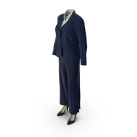Womens Business Suit Blue PNG & PSD Images