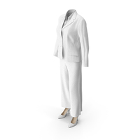 Women's Business Suit White PNG & PSD Images