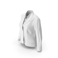 Women's Jacket With Shirt White PNG & PSD Images