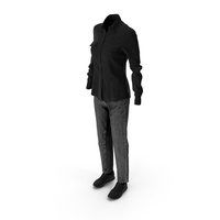 Womens Jeans Shirt Shoes Black PNG & PSD Images