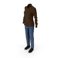 Women's Jeans Shirt Shoes Brown Black PNG & PSD Images