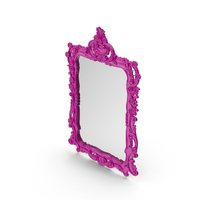 Pink Wall Baroque  Mirror PNG & PSD Images