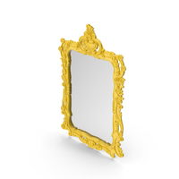 Yellow Wall Baroque Mirror PNG & PSD Images
