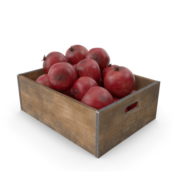 Pomegranate Fruit Crate PNG & PSD Images