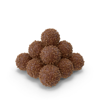 Pile of Chocolate Balls with Nuts PNG & PSD Images