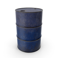 Barrel Metal Old Blue PNG & PSD Images