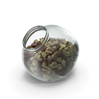 Spherical Jar with Truffle Chocolate Candy PNG & PSD Images