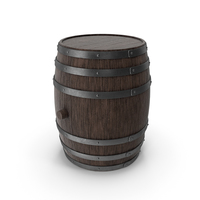 Wooden Barrel Walnut Dark PNG & PSD Images