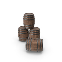Wooden Barrels Walnut PNG & PSD Images