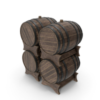 Wooden Barrels Set Old PNG & PSD Images