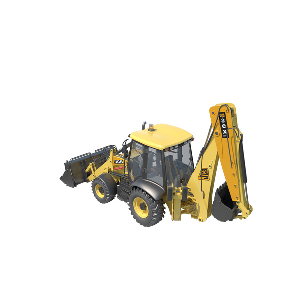 Backhoe Loader JCB 3CX Rigged PNG & PSD Images