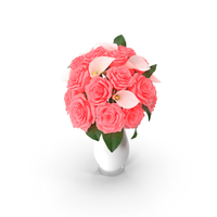 Bouquet of Roses with Callas PNG & PSD Images