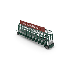 Horse Racing Starting Gates Melbourne Cup 10 Slots PNG & PSD Images