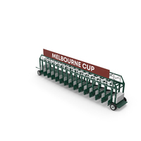 Horse Racing Starting Gates Melbourne Cup 14 Slots PNG & PSD Images