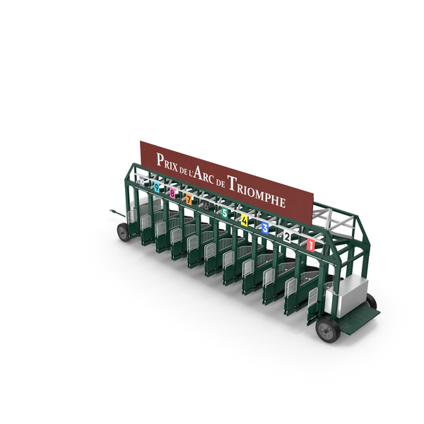 Horse Racing Starting Gates Prix De I Arc de Triomphe 10 Slots PNG & PSD Images