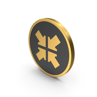Gold Icon Arrow Button PNG & PSD Images