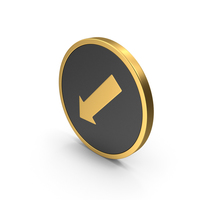 Gold Icon Arrow Mark PNG & PSD Images