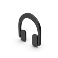 Symbol Black Headphones PNG & PSD Images