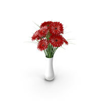 Flowers Gerbera Red PNG & PSD Images