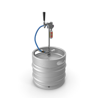 Steel Beer Keg 30L with Leland CO2 Picnic Tap PNG & PSD Images