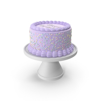 Purple Birthday Cake PNG & PSD Images