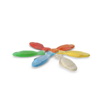 Small Pile of Gummy Fish Candy PNG & PSD Images
