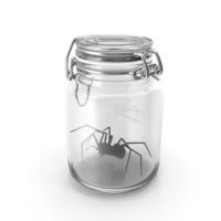 Glass jar with spider PNG & PSD Images