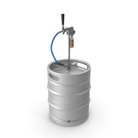 Beer Keg 50L with Leland CO2 Picnic Tap PNG & PSD Images