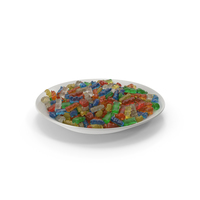 Plate with Gummy Bears PNG & PSD Images