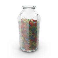 Octagon Jar with Gummy Bears PNG & PSD Images