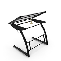 Tiltable Glass Drawing Table PNG & PSD Images