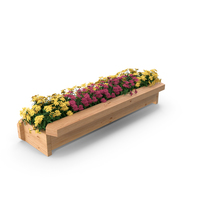 Wooden Flower Planter Box PNG & PSD Images