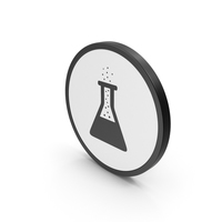 Icon Erlenmeyer Flask with Bubbles PNG & PSD Images