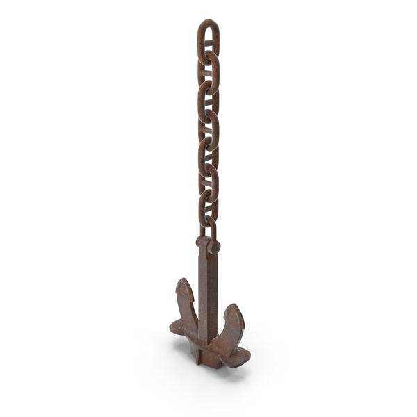 Old Rusty Anchor with Chain PNG & PSD Images