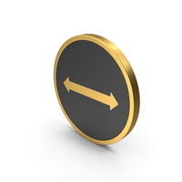Gold Icon Arrow Left Right PNG & PSD Images