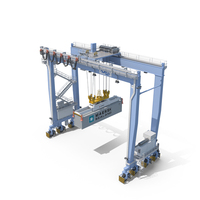 Rubber-Tyred Gantry Crane Terex PNG & PSD Images